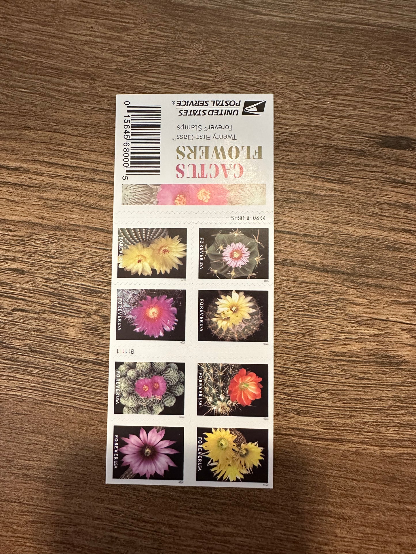 USPS Forever Stamps Cactus Flowers booklet of 20