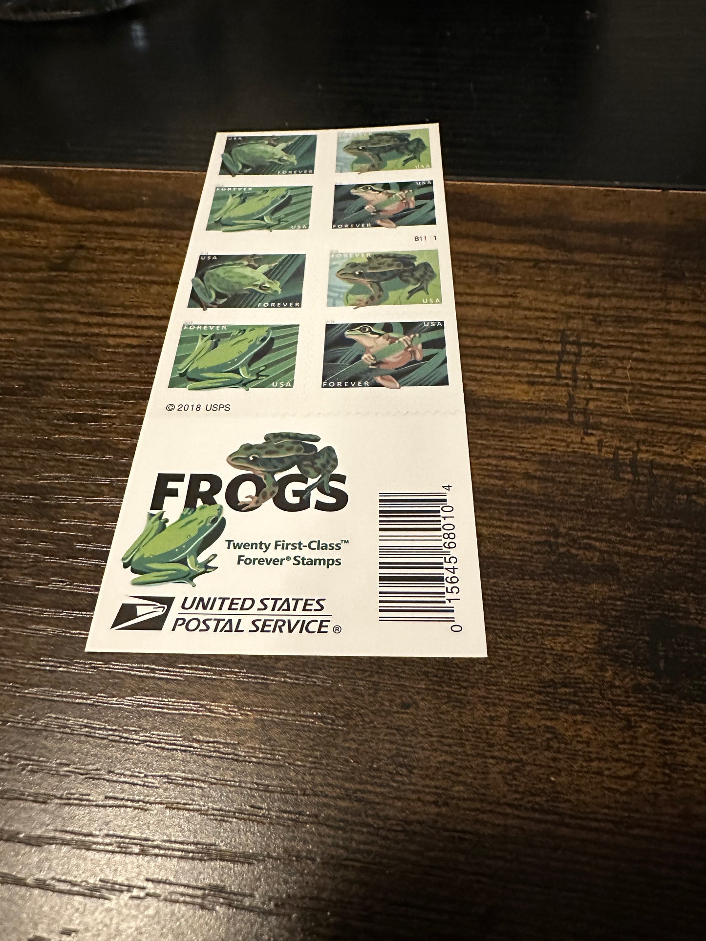 USPS Forever Stamps Frogs 2019 booklet of 20