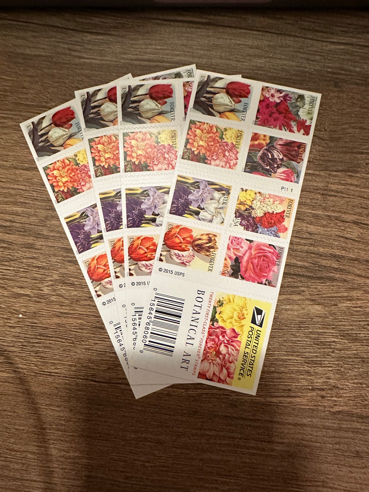 USPS Forever Stamps Botanical Art booklet of 20