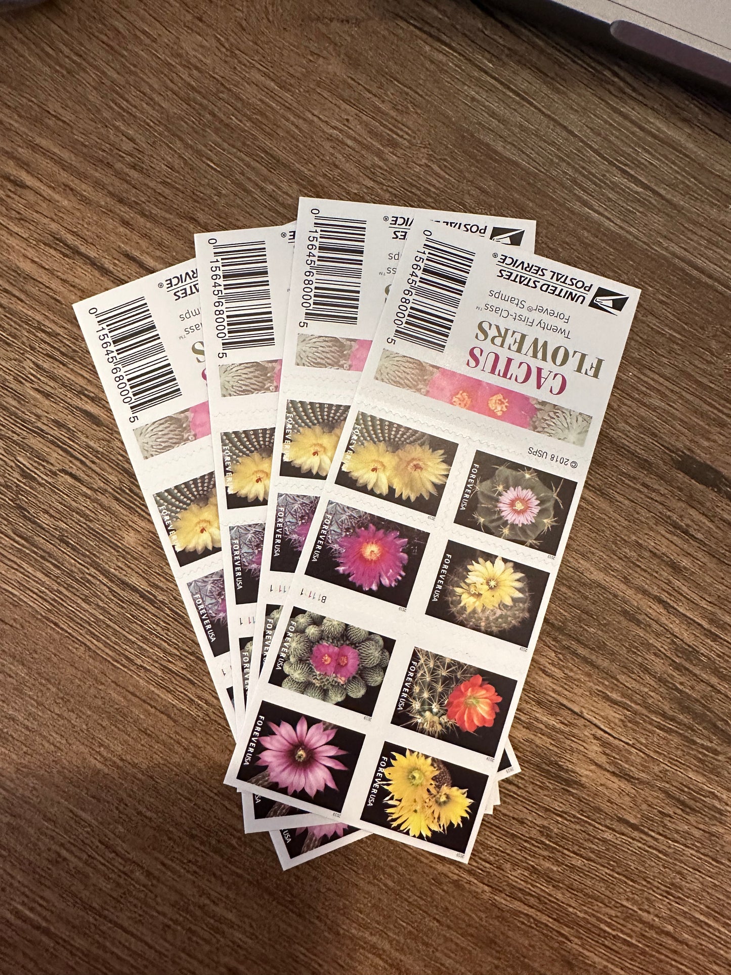 USPS Forever Stamps Cactus Flowers booklet of 20